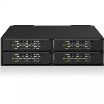 ICY DOCK ToughArmor MB699V5P-B V3 4 rež 2,5 inch NVMe U.2/U.3 SSD PCIe 5.0 Mobile Rack ohišje za 5,25 inch režo (z MCIO priključkom)