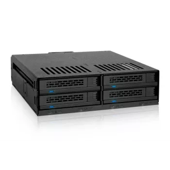 ICY DOCK ExpressCage MB324SP-1B - 4x 2,5-palčni SATA/SAS hot-swap okvir za 1x 5,25-palčni prostor - vijaki brez vijakov - črn
