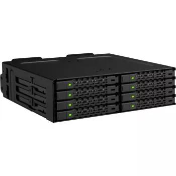 ICY DOCK ToughArmor MB998V4P-B 8 rež U.2/U.3 NVMe SSD ohišje PCIe 4.0 mobilni okvir za 5.25-Inch režo (4 x SlimSAS 8i SFF-8654)