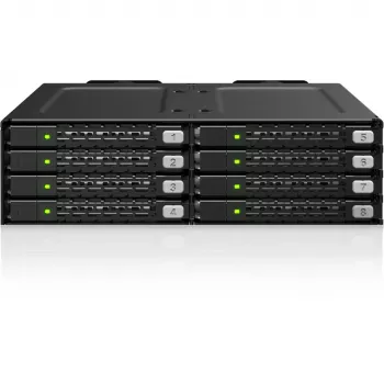 ICY DOCK ToughArmor MB998V4P-B 8 rež U.2/U.3 NVMe SSD ohišje PCIe 4.0 mobilni okvir za 5.25-Inch režo (4 x SlimSAS 8i SFF-8654)