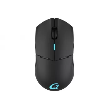 QPAD DX-900 brezžična optična igralna miška - 8 gumbov, 12000 DPI, za levičarje in desničarje, RGB
