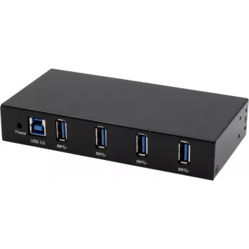 EXSYS EX-11234HMS-2 4-portno vozlišče USB 3.2 Gen 1, montaža na DIN-tirnico in steno, čipovje VIA VL817_Q7S