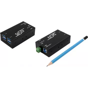 EXSYS EX-1181HMS 4-portno vozlišče USB 3.2 Gen 1 z zaščito pred prenapetostjo ESD 15kV, montaža na DIN-tirnico/steno