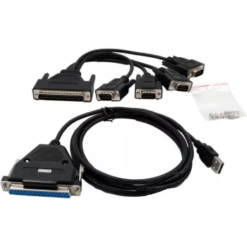 Exsys USB 2.0 na serijski 4S RS-232 z razdelilnim kablom - digitalno/podatki