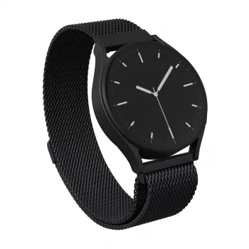BURGA Metal Mesh Band univerzalni pašček za uro 20 mm črn