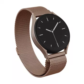 BURGA Metal Mesh Band univerzalni pašček za uro 22 mm rožnato zlat