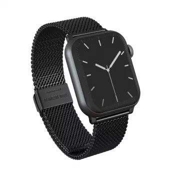 BURGA Metal Mesh Elegance pašček za Apple Watch 42/44 mm (črn)
