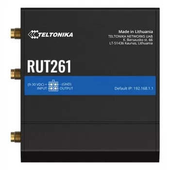 Teltonika industrijski usmerjevalnik RUT261 - 4G LTE Cat 6, Wi-Fi 4, Dual SIM, napajalnik EU