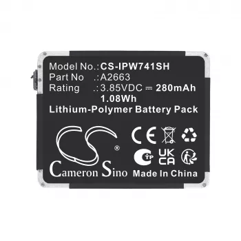 CAMERON SINO nadomestna baterija tipa A2663 za Apple Watch Series 7 41mm A2473/A2475/A2476 (Cs-ipw741sh)