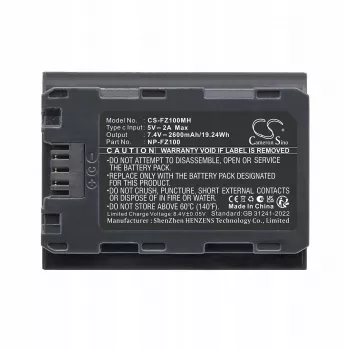 Cameron Sino CS-FZ100MH nadomestna baterija za Sony NP-FZ100, 2200mAh, 7,2V, Li-ion, črna