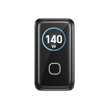 UNITEK GaN polnilnik z zaslonom 140W 3xUSB-C 1xUSB-A PD3.0 QC4.0 črn
