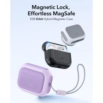 ESR Orbit HaloLock MagSafe ovitek za Apple AirPods Pro 3, sivka