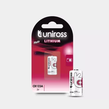 Uniross litijeva baterija CR123A 3V 1500mAh