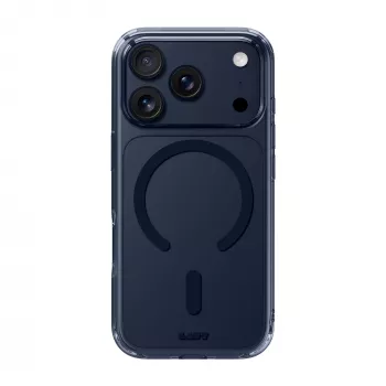 LAUT Crystal Fluro ovitek za iPhone 17 Pro, Clear Midnight, združljiv z MagSafe