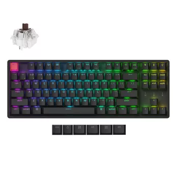 Keychron K8X-J3 80% TKL Brown Switch RGB hot-swap, črna
