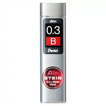 Pentel Ain Stein mehanske mine B, sive, 0,3 mm, 60 mm, 15 kosov