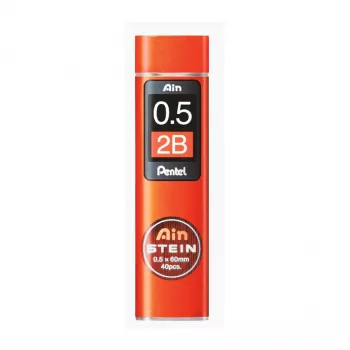 Pentel C275-2BO Super Hi-Polymer nadomestne mine 0,5 mm 2B oranžne, 40 min, škatla