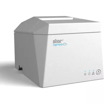 STAR MICRONICS TSP143IV UEWB termični tiskalnik za račune, 203 dpi, 250 mm/s, USB-A, USB-C, Bluetooth, Ethernet, Wi-Fi, CloudPRNT, samodejni rezalnik, bel, notranji napajalnik