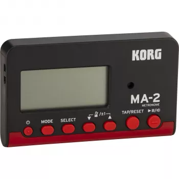 Korg MA2-BKRD LCD žepni digitalni metronom, črno-rdeč