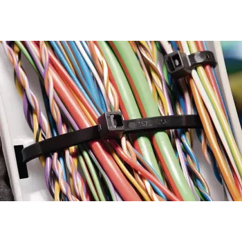 HellermannTyton T50L vezice - poliamid - bele - 11 cm - V2 - EC 60092 serija - IEC 62275:2006 - 39 cm