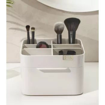 Joseph Joseph Viva Make Me Up komplet: organizator za ličila z magnetnim predalom in 2-v-1 žepnim ogledalom (75007)