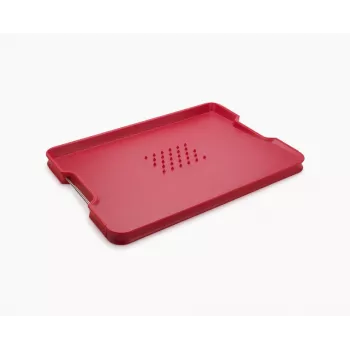 Joseph Joseph Cut&Carve Plus dvostranska XL deska za rezanje mesa, rdeča
