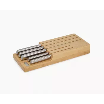 Joseph Joseph Elevate SST set nožev s predalom za shranjevanje iz bambusa, 6-delni, srebrno/bež 10563