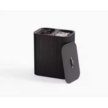 Joseph Joseph Tota Twin Luxe 90L črni ločevalnik perila