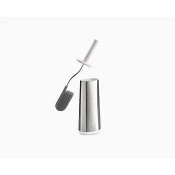 Joseph Joseph Flex 70517 ščetka za WC iz nerjavnega jekla s silikonsko glavo, srebrno-siva