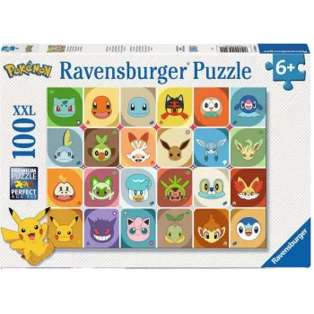 RAVENSBURGER otroška sestavljanka Pokémon Faces (100 kosov)