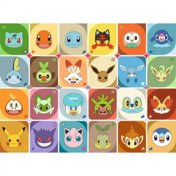 RAVENSBURGER otroška sestavljanka Pokémon Faces (100 kosov)