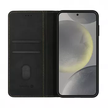 Evelatus Samsung Galaxy S25 knjižni ovitek črn