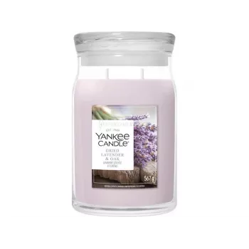 Yankee Candle Signature Dried Lavender & Oak velika sveča v kozarcu 567g