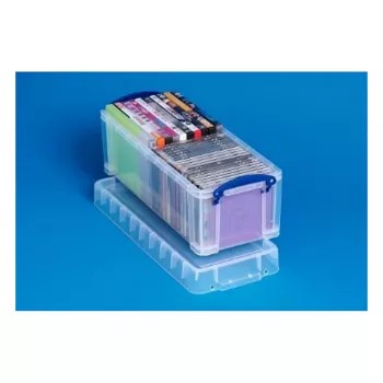 Really Useful Box 6,5 litrska škatla za shranjevanje CD/DVD — za 36 CD ali 20 DVD — prozorna