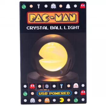 FIZZ CREATIONS Pac-Man kristalna krogla LED luč USB retro dekoracija 8cm