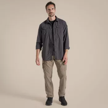 Craghoppers NosiLife Adventure LS srajca III – Black Pepper, velikost M