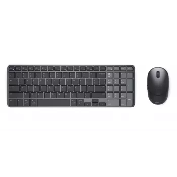 Dell Pro 7 komplet brezžične kompaktne tipkovnice in miške - KM746 - estonska (QWERTY) - titan siva
