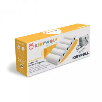 KIDYWOLF samolepilni termični zvitki 5 kosov - 57mm x 30mm beli