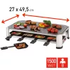 FRITEL SG 2180 raclette nerjavno jeklo/krom črna