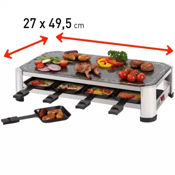 FRITEL SG 2180 raclette nerjavno jeklo/krom črna