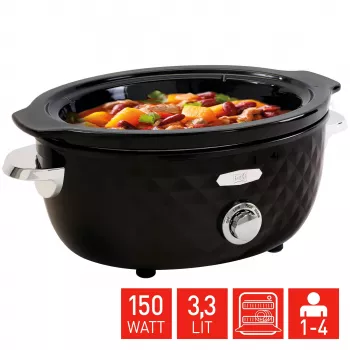 FRITEL Family počasni kuhalnik 3,3L 150W črna/krom