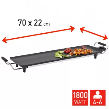 Fritel TY 1689 teppanyaki električni žar 1800 W kuhalna površina iz litega aluminija