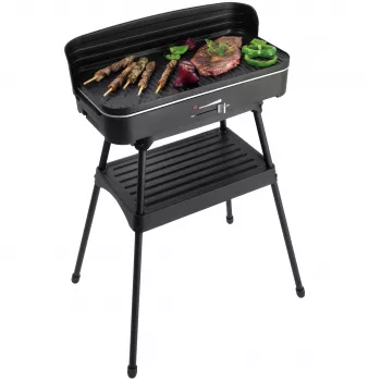 FRITEL Starter BBQ 2246 električni žar s stojalom, 2200 W, črn