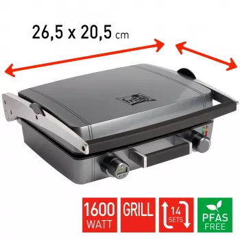 FRITEL WaffleTastic CW 3628 kombinirani žar Metallic Anthracite