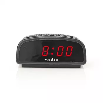 Nedis CLDK008BK LED digitalna budilka s funkcijo dremeža, črna