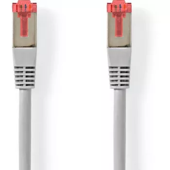Nedis Cat6 S/FTP RJ45 patch kabel 5,00 m siv okrogel PVC z obešalom