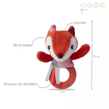 Lilliputiens Alice the Fox mehka igrača z več dejavnostmi 3m+ 83035