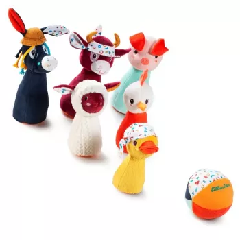 Lilliputiens kegljaški set s kmetijo in žogico z zvončkom