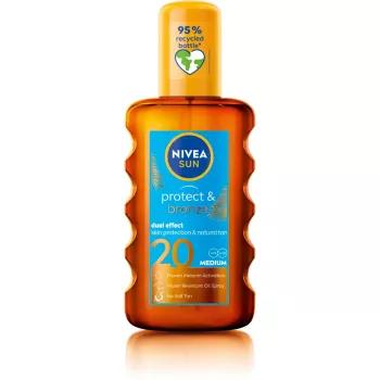 NIVEA Sun Protect & Bronze razpršilno olje za pospeševanje porjavitve SPF 20 200 ml