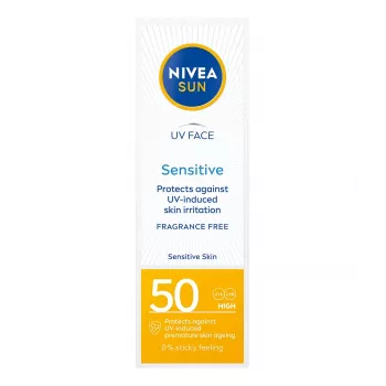 NIVEA Sun Sensitive kremna sončna krema za obraz LSF50 50ml